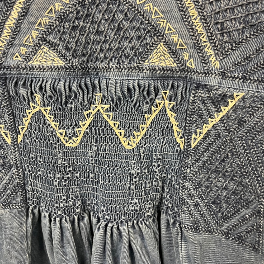 Free People Indigo Blue denim Tunic Top - Picture 3 of 8